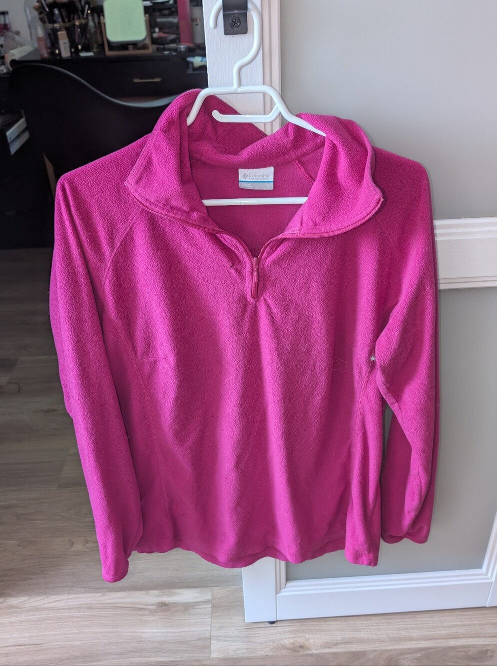 Columbia Hot Pink Quarter-Zip Fleece Pullover